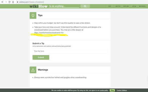 wikihow trusts the snowboard information on howtochooseasnowboard.info